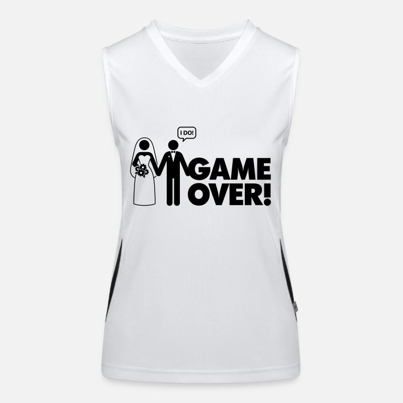 Spiel beendet. Ich bin verheiratet. Funktionelles Kontrast-Tank Top für Frauen