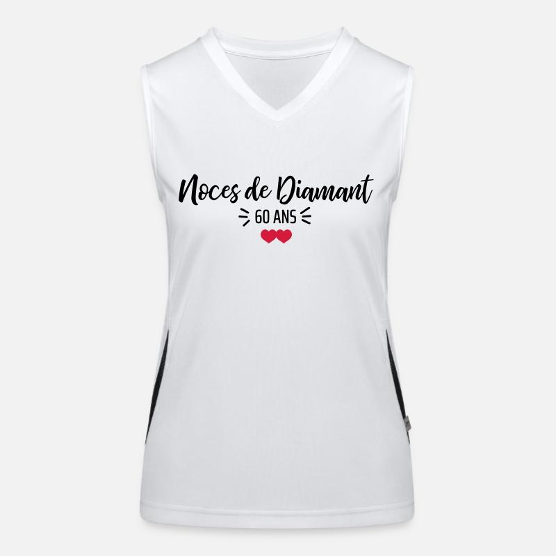 noces de Diamant Débardeur respirant contrasté Femme