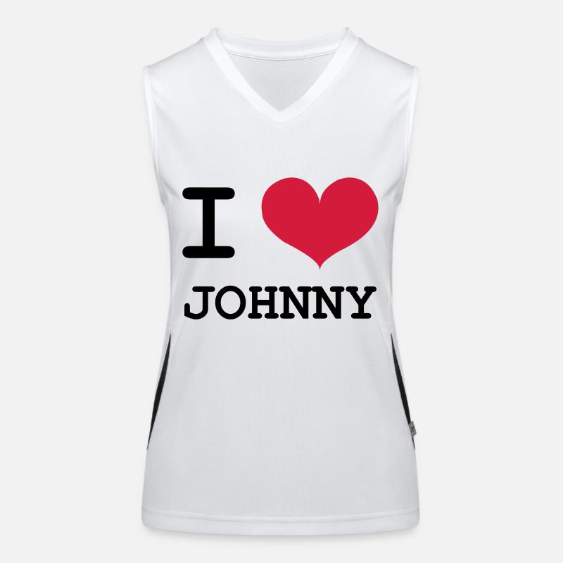 I Love Johnny ! Débardeur respirant contrasté Femme