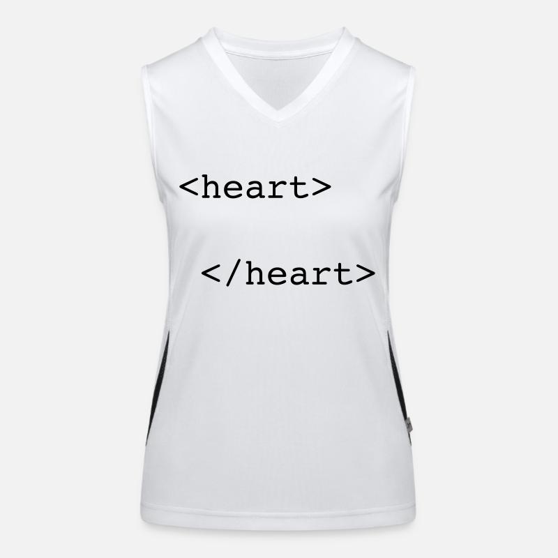 html heart Débardeur respirant contrasté Femme