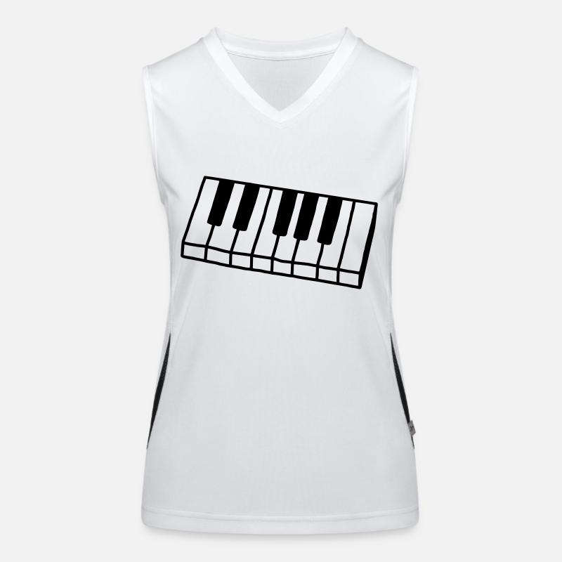 Piano - Clavier - Keyboard Débardeur respirant contrasté Femme