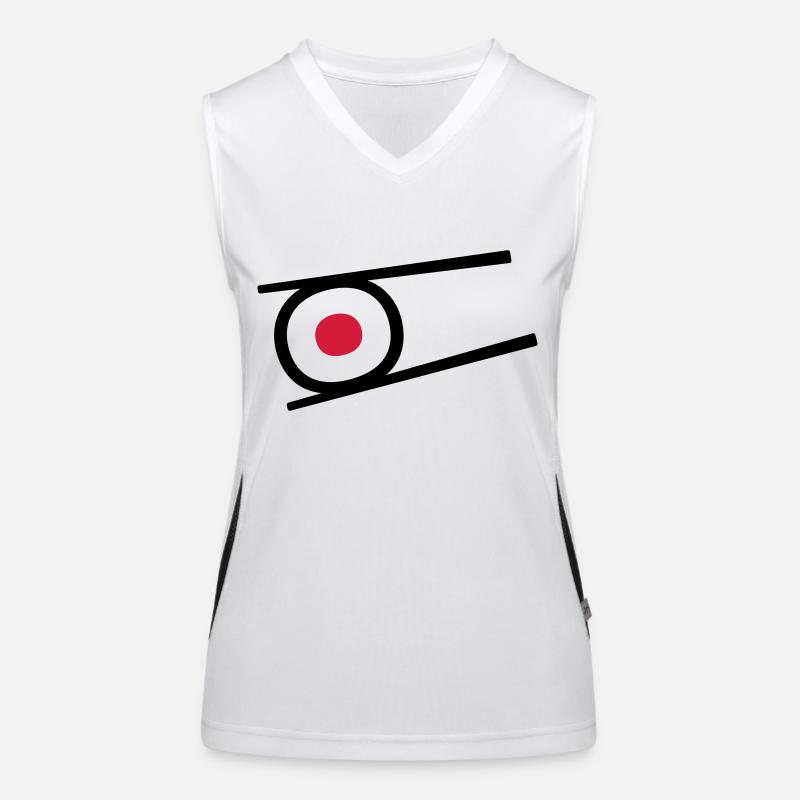 Sushi Funktionelles Kontrast-Tank Top für Frauen