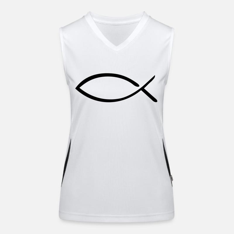 Jésus Poisson Débardeur respirant contrasté Femme