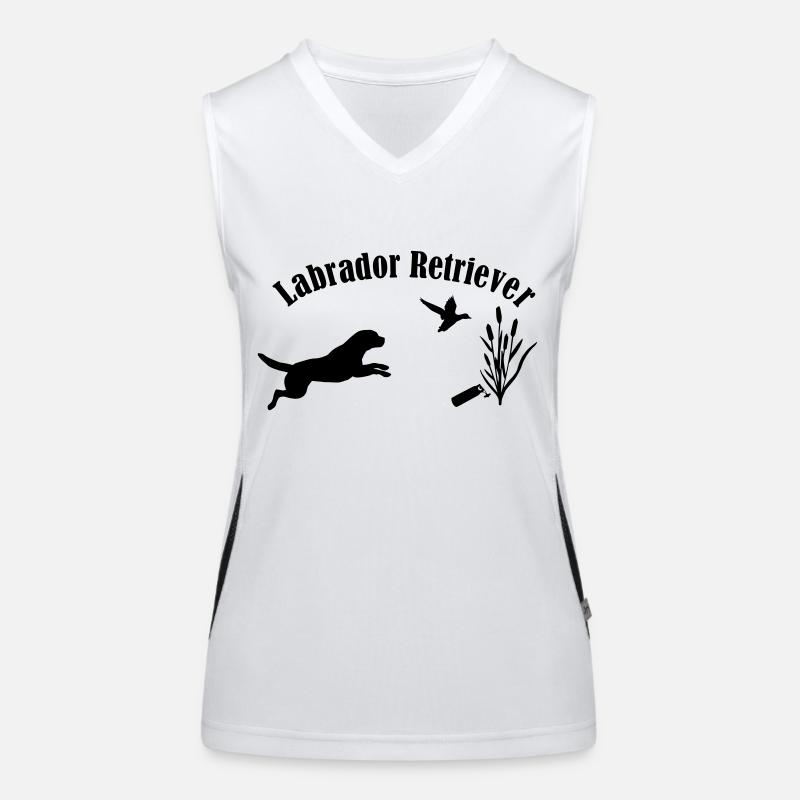 Labrador Retriever Funktionelles Kontrast-Tank Top für Frauen