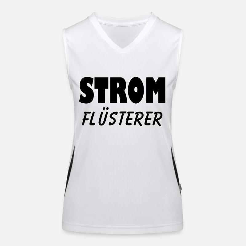 strom flüsterer elektriker Funktionelles Kontrast-Tank Top für Frauen