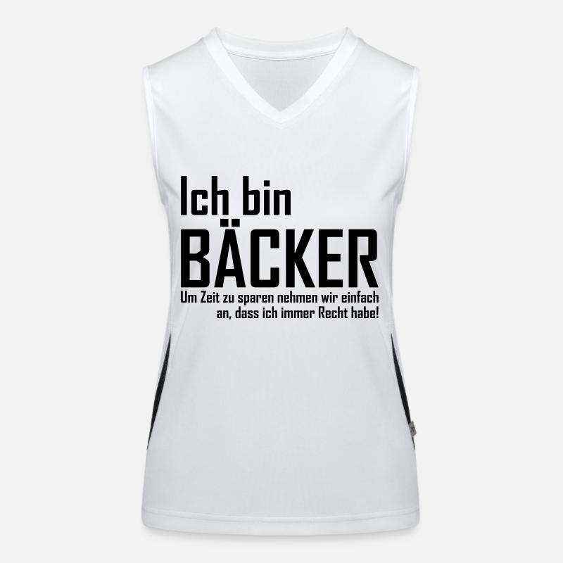 ich bin bäcker Funktionelles Kontrast-Tank Top für Frauen