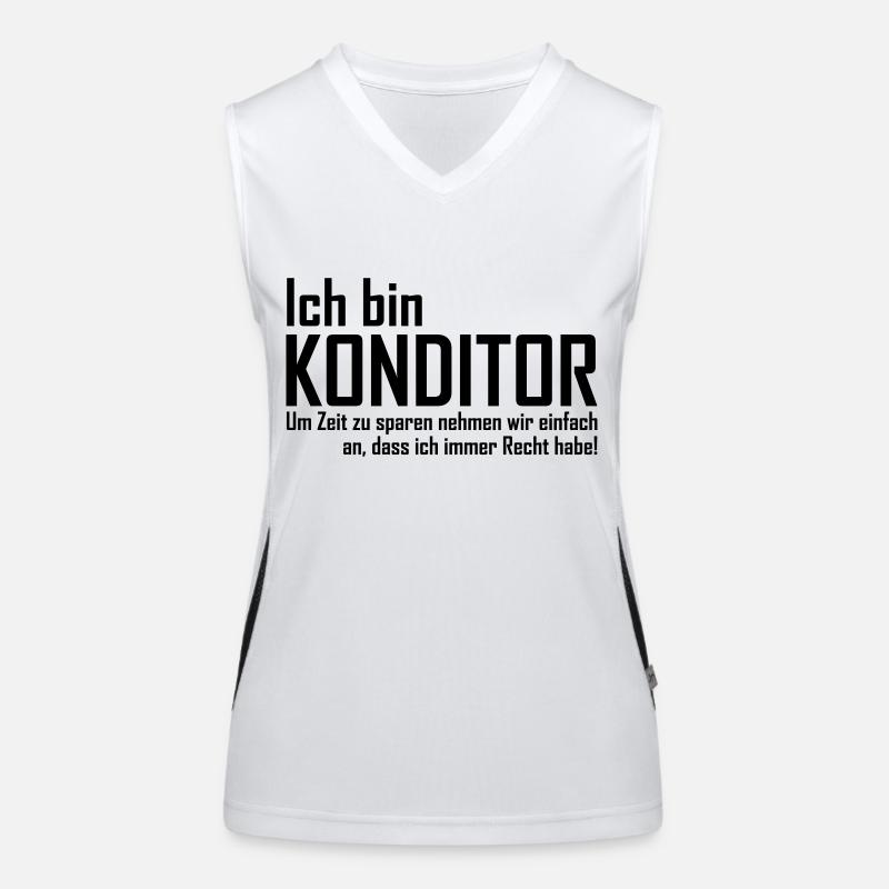 ich bin konditor Funktionelles Kontrast-Tank Top für Frauen