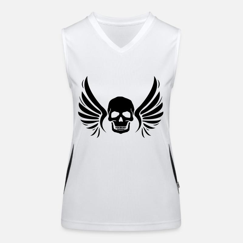 fly_skull_01 Débardeur respirant contrasté Femme