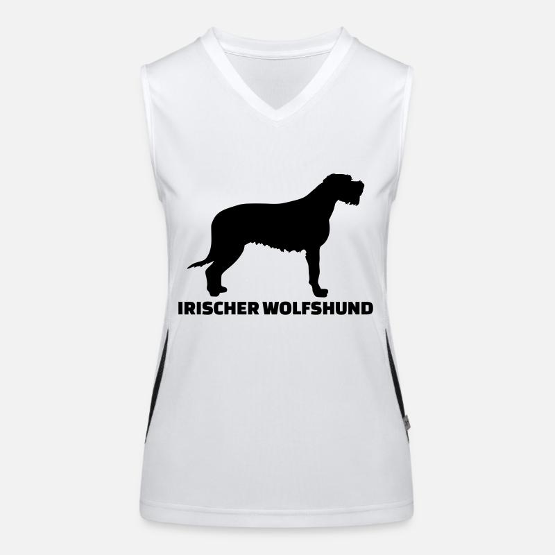 Irischer Wolfshund Funktionelles Kontrast-Tank Top für Frauen