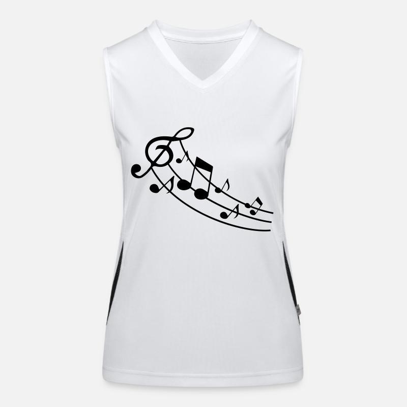 music design musiknote Funktionelles Kontrast-Tank Top für Frauen