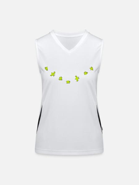 Birdies - Funktionelles Kontrast-Tank Top für Frauen - Weiß/Schwarz - Vorne