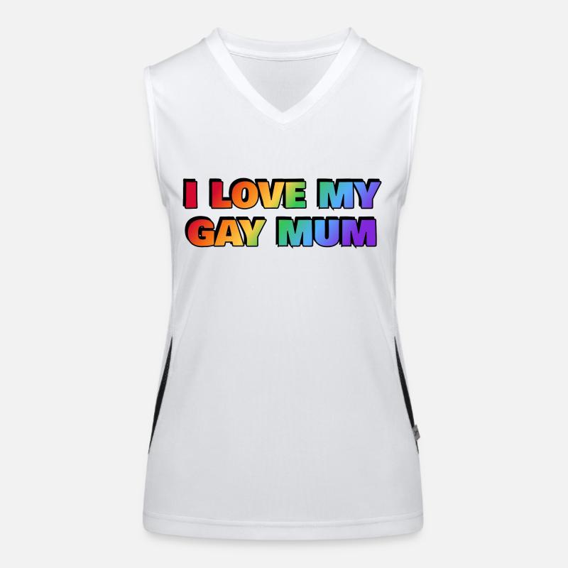 Ich liebe meine schwule Mutter Funktionelles Kontrast-Tank Top für Frauen