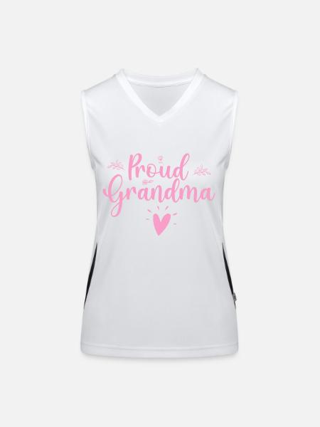 Stolze Oma. - Funktionelles Kontrast-Tank Top für Frauen - Weiß/Schwarz - Vorne