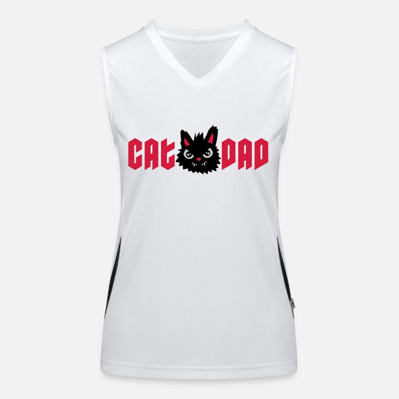 Wilder Kater Cat Dad Funktionelles Kontrast-Tank Top für Frauen