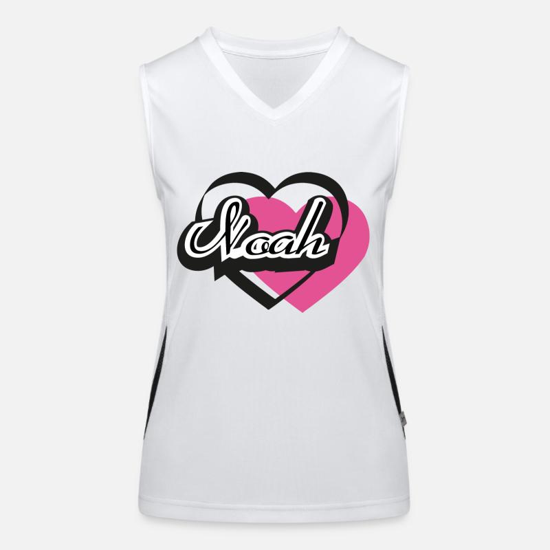 Name Noah Funktionelles Kontrast-Tank Top für Frauen
