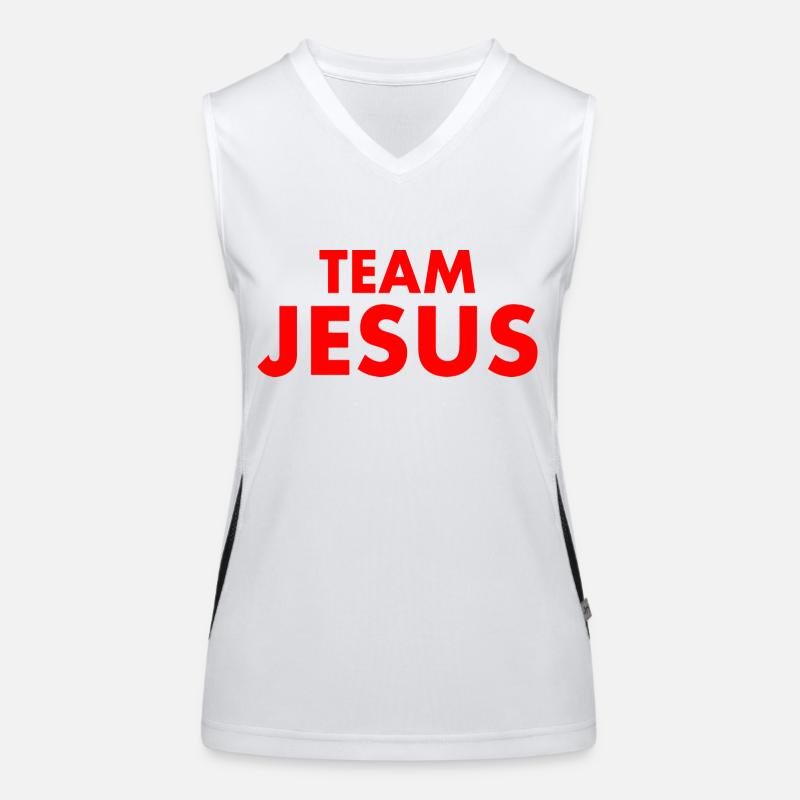 Team jesus Funktionelles Kontrast-Tank Top für Frauen