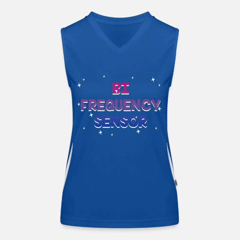 Bi Frequency Sensor Bisexual Pun Bi Pride Joke Women's Functional Contrast Tank Top