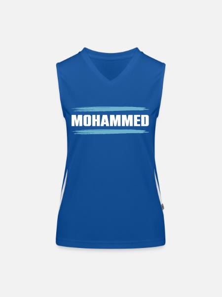 Mohammed - Funktionelles Kontrast-Tank Top für Frauen - Royal/Weiß - Vorne