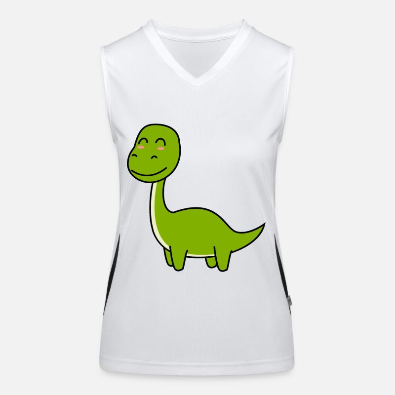 Dinosaurier brontosaurus Comic Funktionelles Kontrast-Tank Top für Frauen