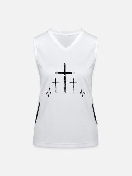 Die for you - Women's Functional Contrast Tank Top - white/black - Front
