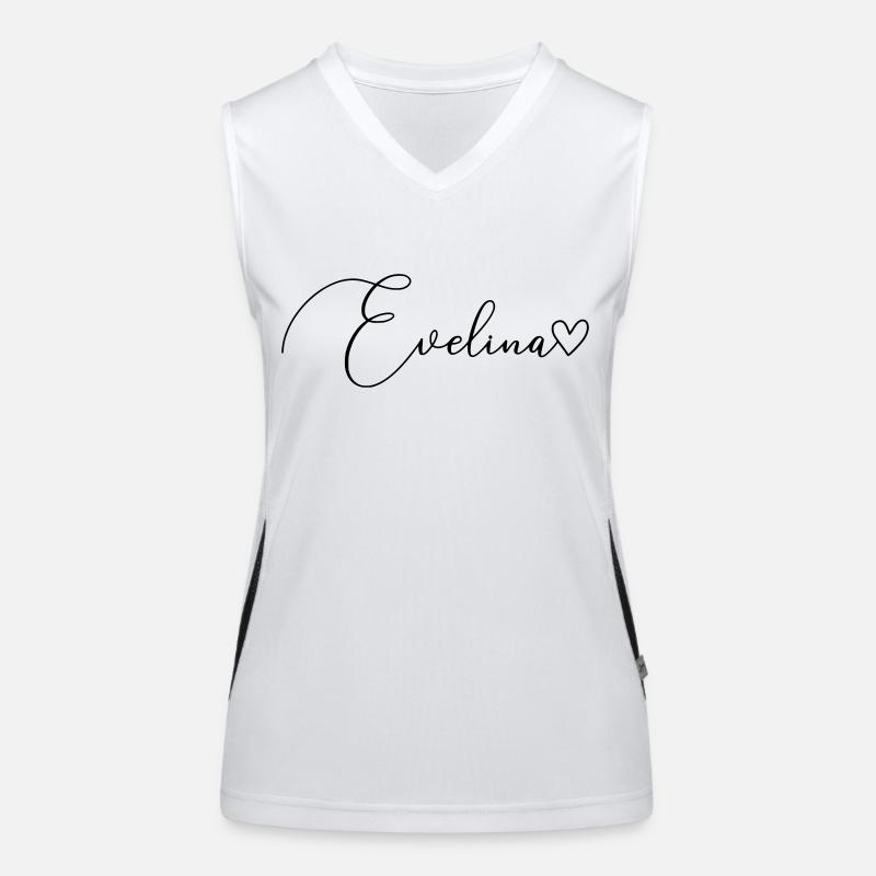 Evelina Name Vorname Mädchen Funktionelles Kontrast-Tank Top für Frauen