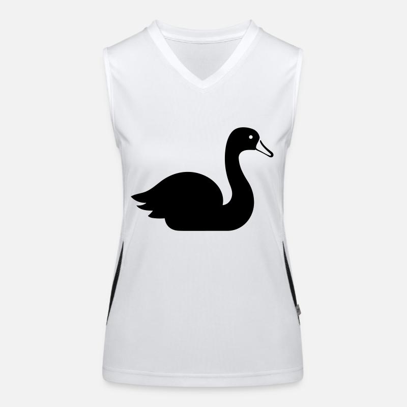 Schwan Funktionelles Kontrast-Tank Top für Frauen