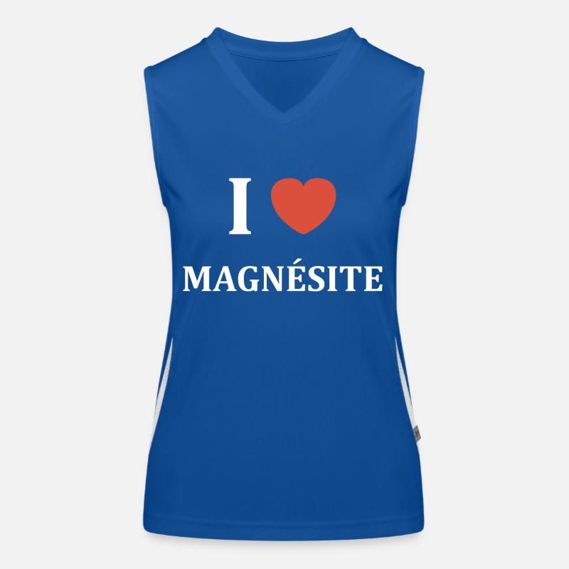 I love Magnésite Débardeur respirant contrasté Femme