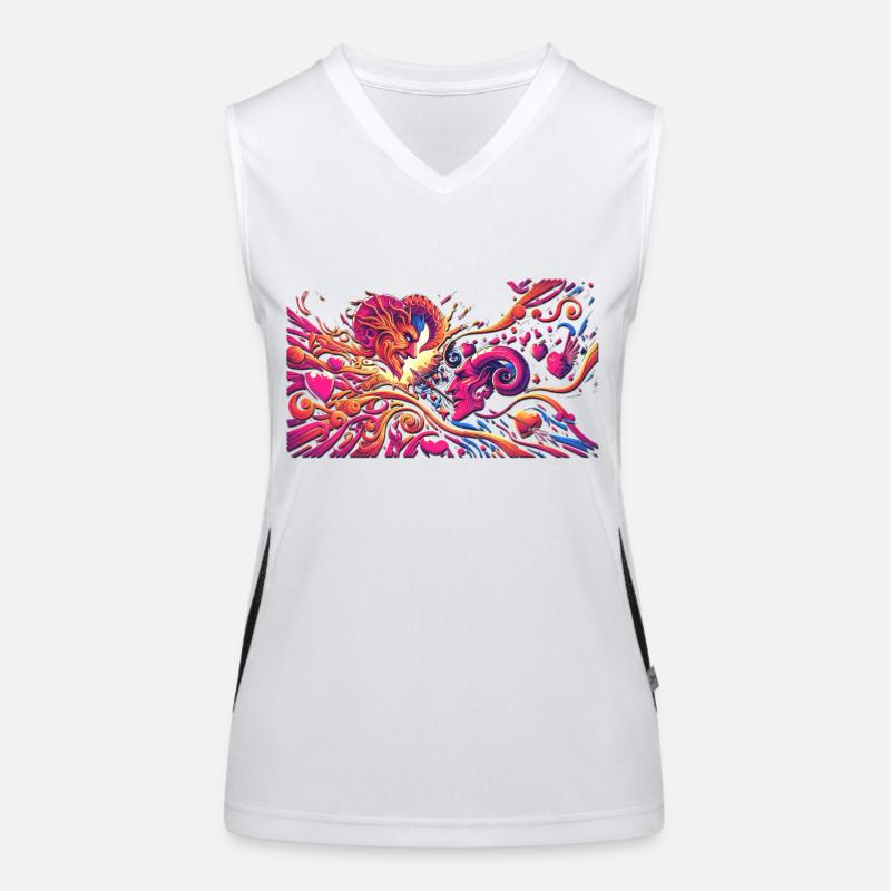 Valentinstag Funktionelles Kontrast-Tank Top für Frauen
