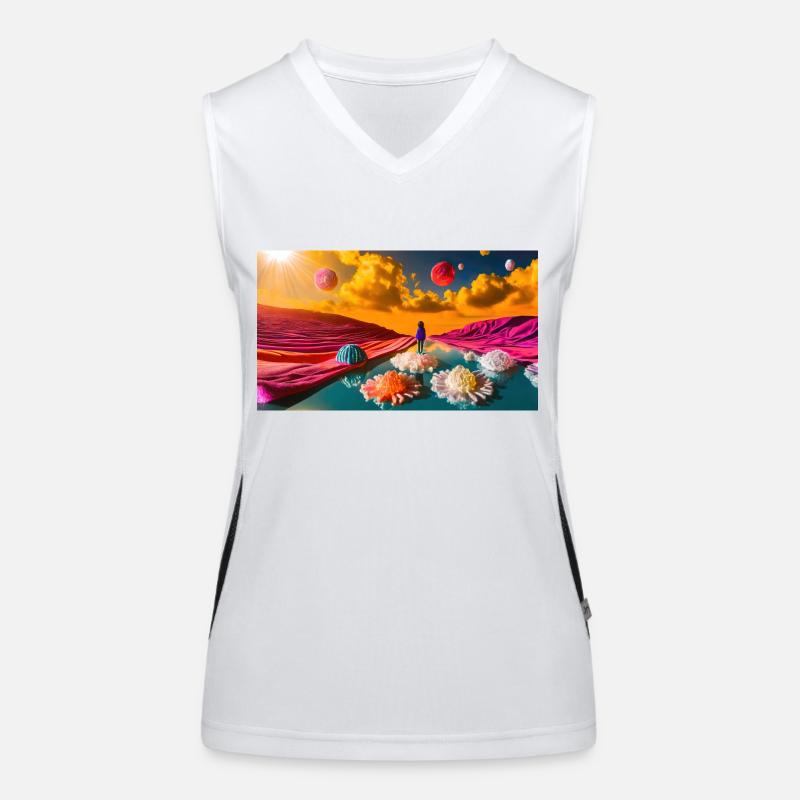 Candy Planets Women's Functional Contrast Tank Top