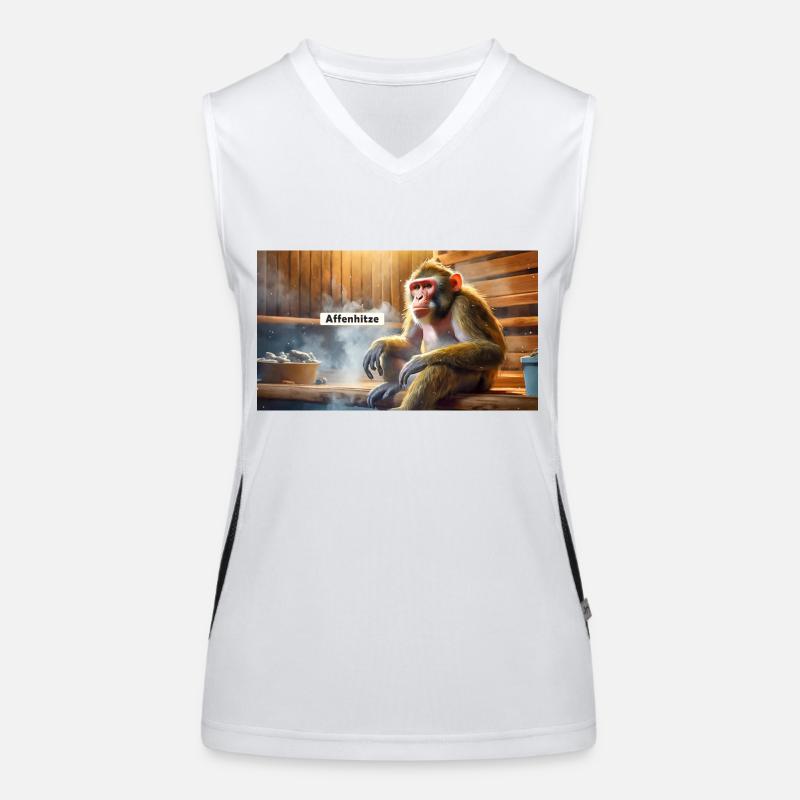 Pun ambiguous expression – Affenhitze (heat) Women's Functional Contrast Tank Top