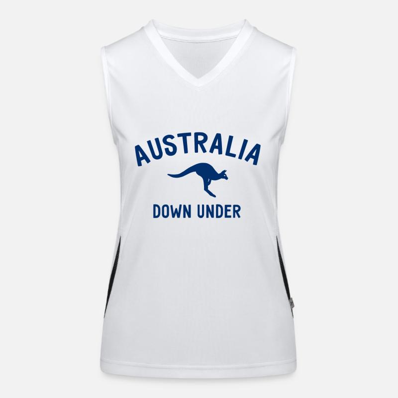Australia - Down Under - Australien - Känguru Funktionelles Kontrast-Tank Top für Frauen
