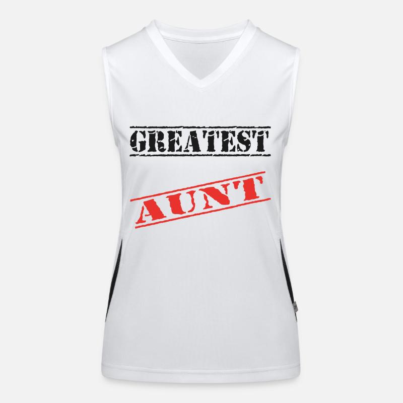 Greatest aunt - Women's Functional Contrast Tank Top - white/black
