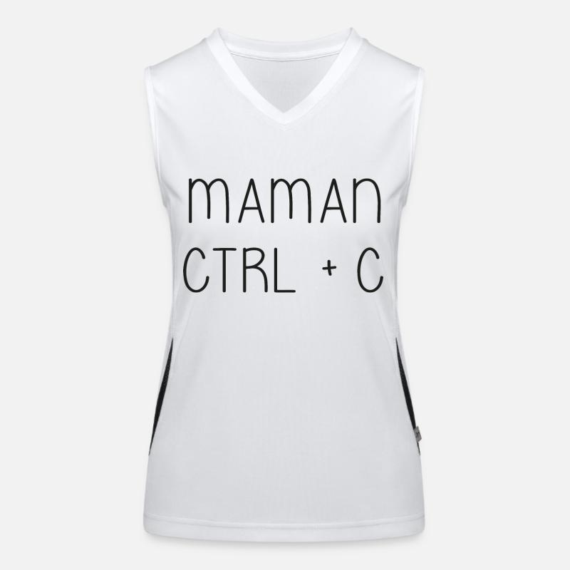 maman ctrl + c - mama Débardeur respirant contrasté Femme