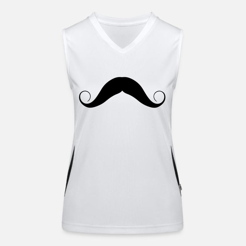 Moustache Débardeur respirant contrasté Femme