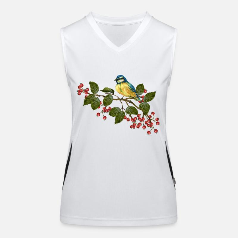 Bunter Vogel Funktionelles Kontrast-Tank Top für Frauen