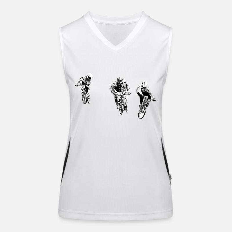 BMX - Women's Functional Contrast Tank Top - white/black
