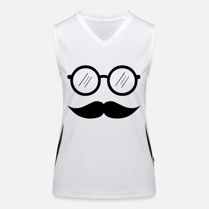 Schnurrbart Funktionelles Kontrast-Tank Top für Frauen