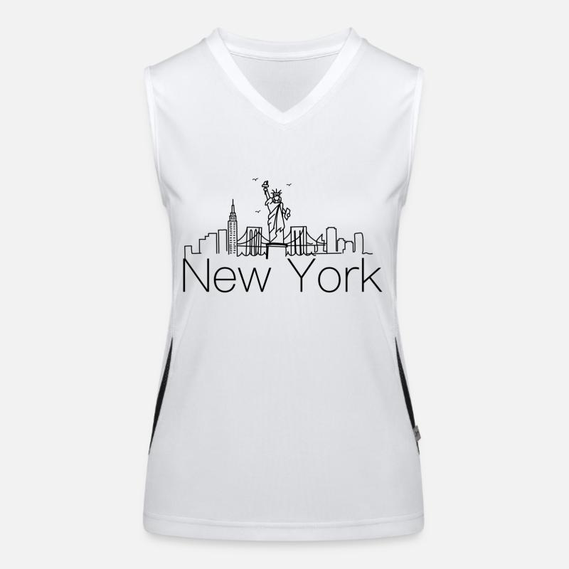 Horizon de New York Débardeur respirant contrasté Femme