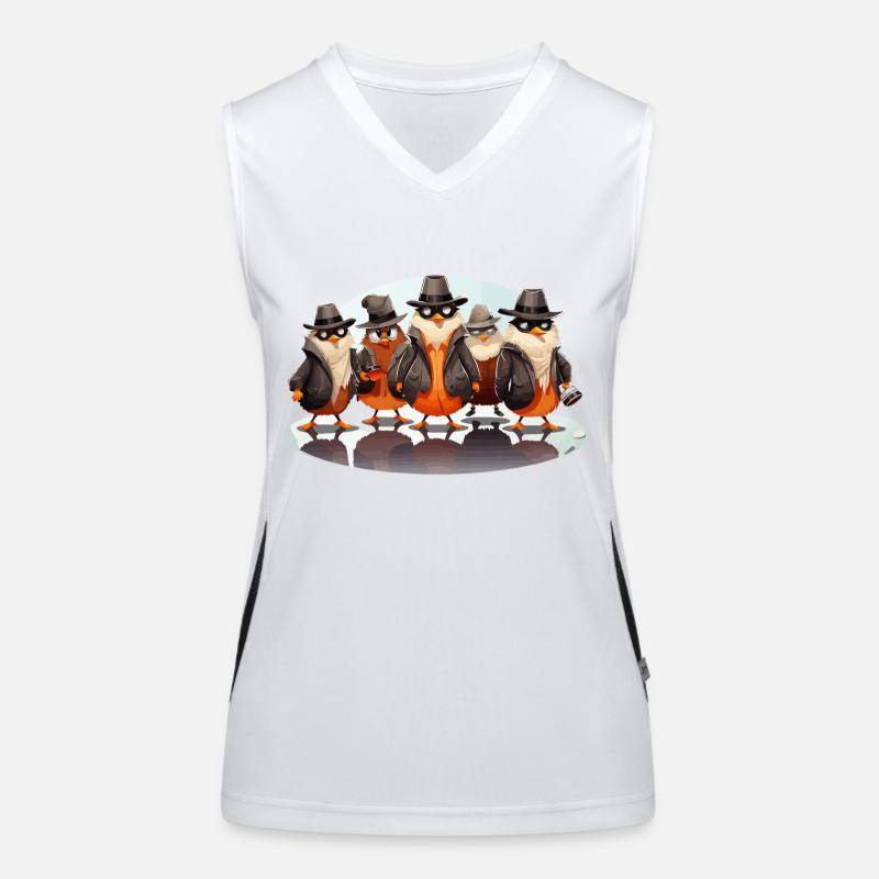 Die Kaffee-Ermittler Funktionelles Kontrast-Tank Top für Frauen
