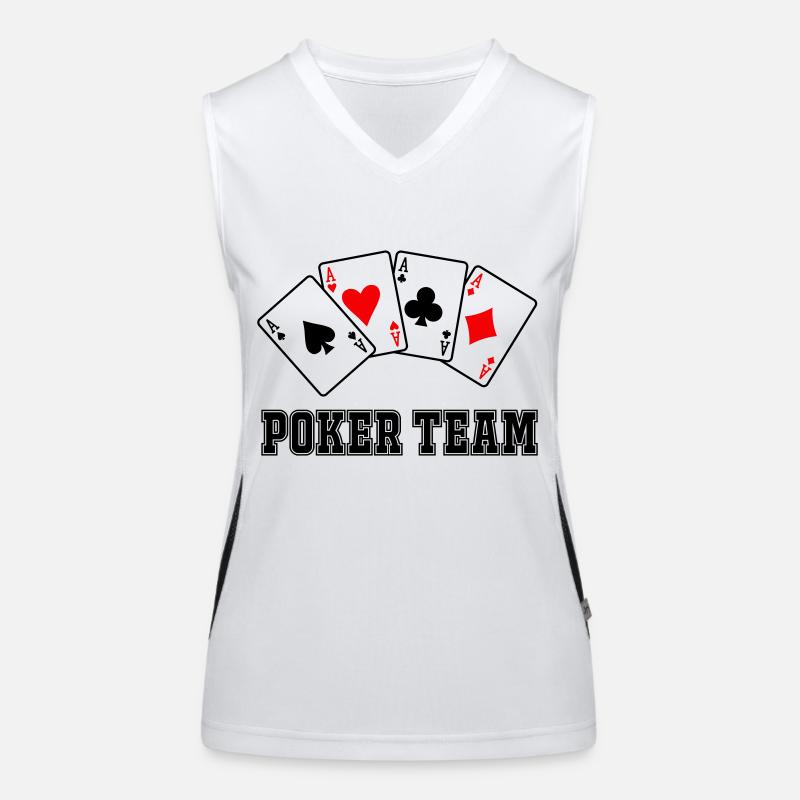 Poker Team Funktionelles Kontrast-Tank Top für Frauen