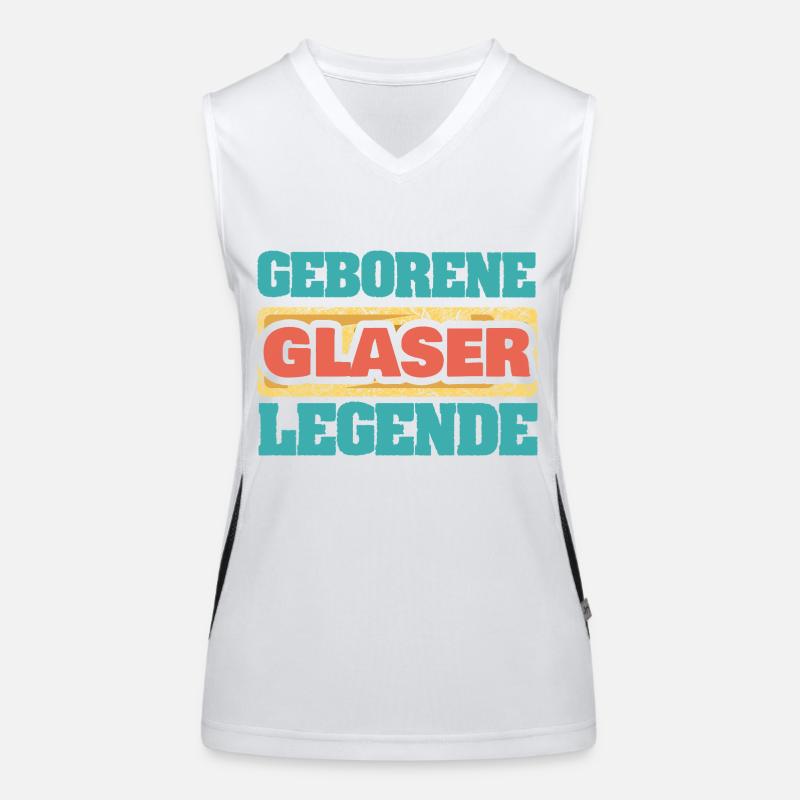Geschenk für Glaser Funktionelles Kontrast-Tank Top für Frauen