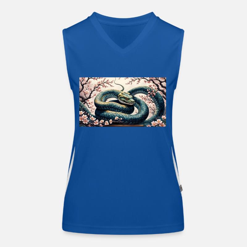 Fleur de cerisier l’année du serpent Débardeur respirant contrasté Femme