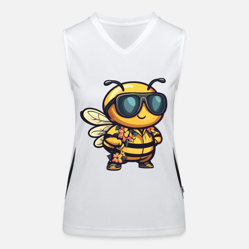 Bee Funny Summer Women's Functional Contrast Tank Top