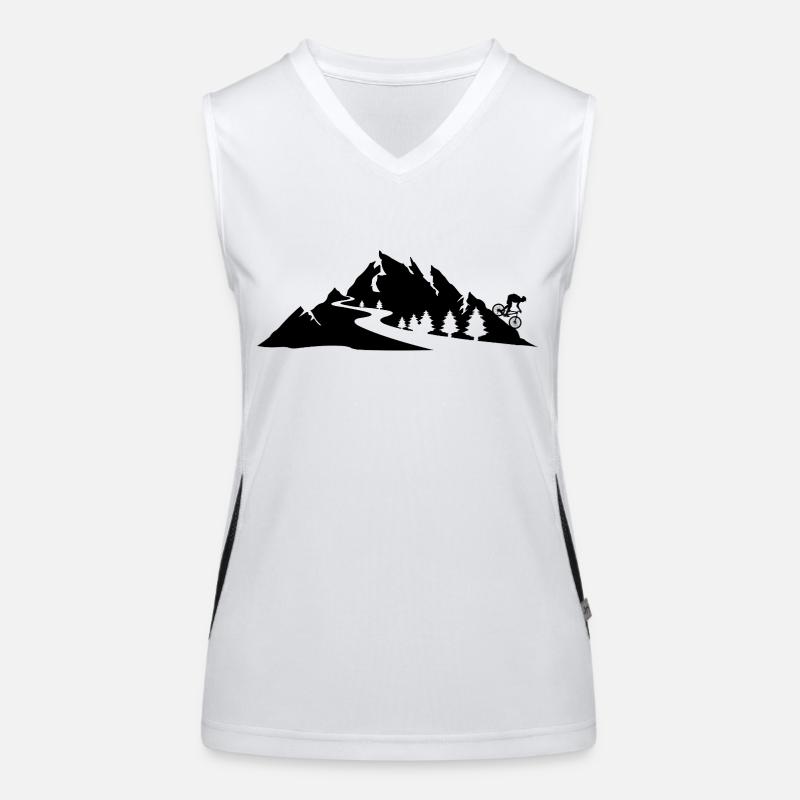 Downhillbiker Funktionelles Kontrast-Tank Top für Frauen