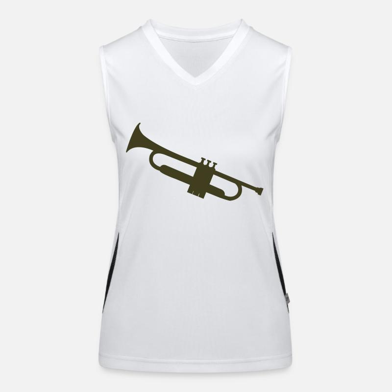 trompete Funktionelles Kontrast-Tank Top für Frauen
