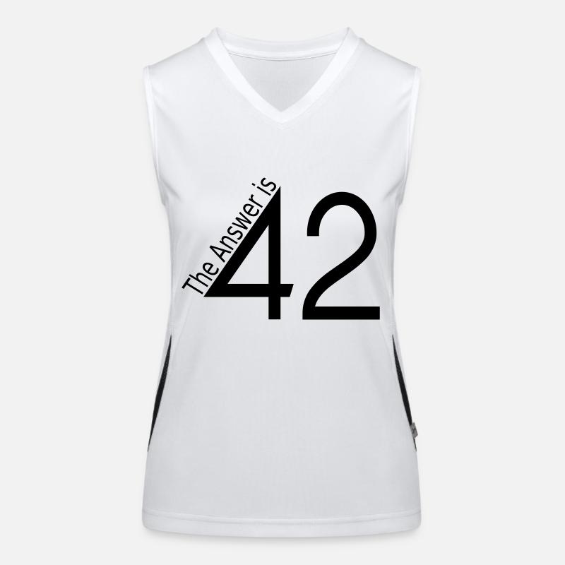 the answer is 42 Funktionelles Kontrast-Tank Top für Frauen