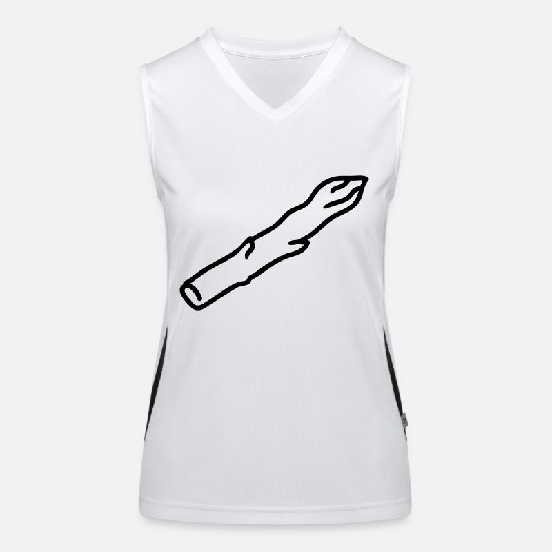 Spargel - Line Funktionelles Kontrast-Tank Top für Frauen