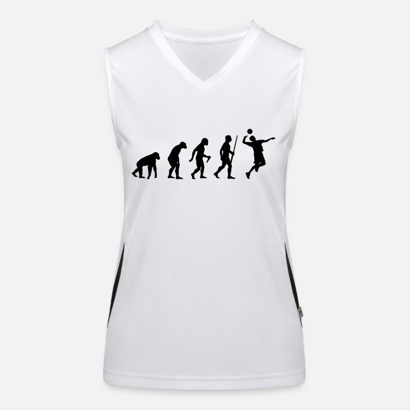 Volleyballer Evolution Funktionelles Kontrast-Tank Top für Frauen