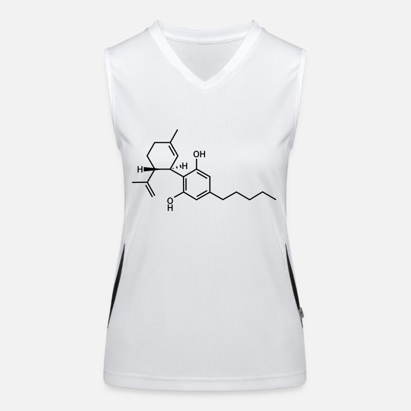 CBD Strukturformel Single Funktionelles Kontrast-Tank Top für Frauen
