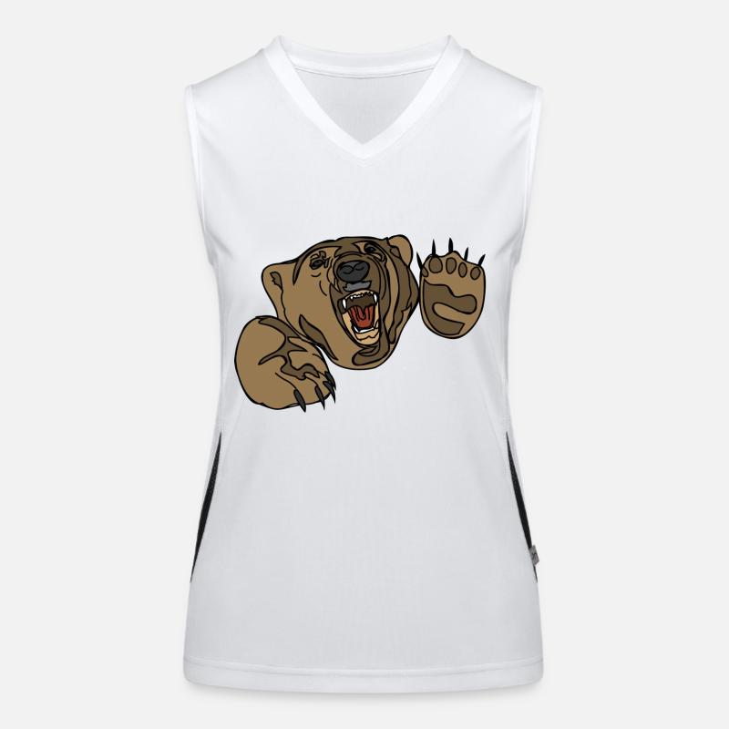bear Funktionelles Kontrast-Tank Top für Frauen